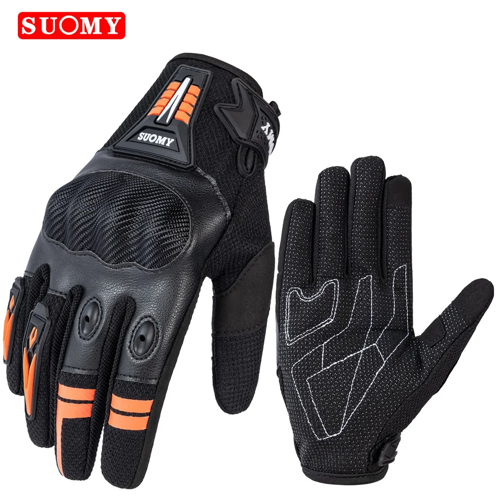 

Summer Breathable Full Finger Motorcycle Gloves Non-slip Wear-resistant Motocross Racing Gloves Touch Screen Moto Biker Gloves