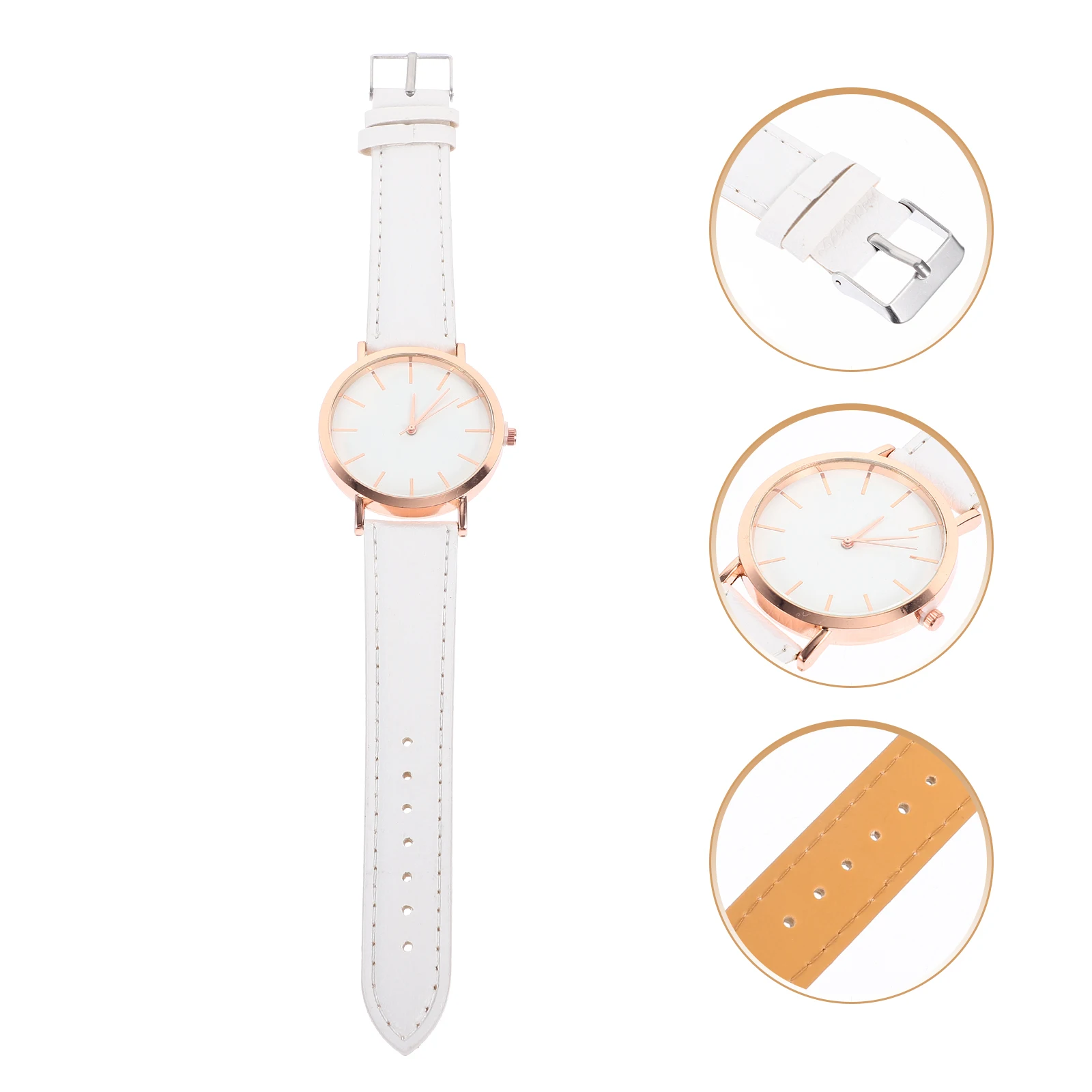 ساعة كوارتز بحزام نسائي من البولي يوريثان، ساعة نسائية مريحة وخفيفة الوزن، ساعات هدايا مزخرفة للنساء هدية عيد ميلاد