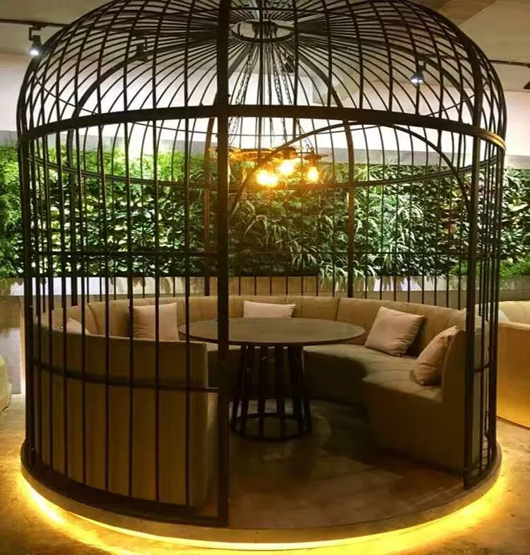 Wrought iron extra large casual birdcage hot pot restaurant restaurant decorative birdcage card seat outdoor large oversized bir