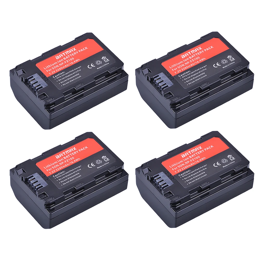 Bateria Batmax 2280mAh NP-FZ100 NPFZ100 do Sony A6600 Alpha 9 A9R A9S A7RIII a7 iii A7R3 7RM3 A7m3 A7C A7 IV, A7R IV, A6700, A6600