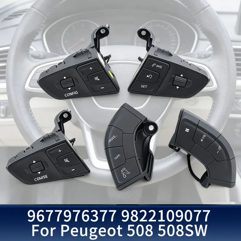 

For Peugeot 508/508SW Steering wheel multifunction switch cruise control volume control switch 9677976377 9822109077 96779763ZE
