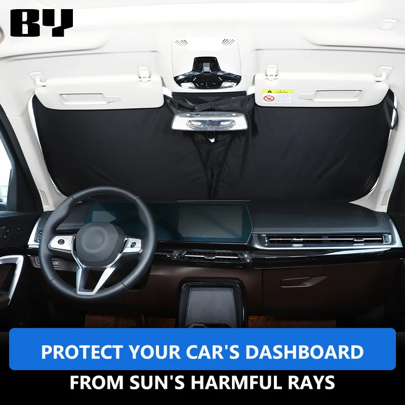 For BMW X1U11  X2 2023-2024 Foldable Sun Umbrella Front Windshield Sun Shade Umbrella Portable Anti-UV Interior Car Accessories