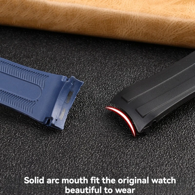 22 مللي متر منحني لينة حزام ساعة سيليكون ل MIDO الرجال الملاح M026 & M042 دائم مطاط مقاوم للمياه حزام استبدال