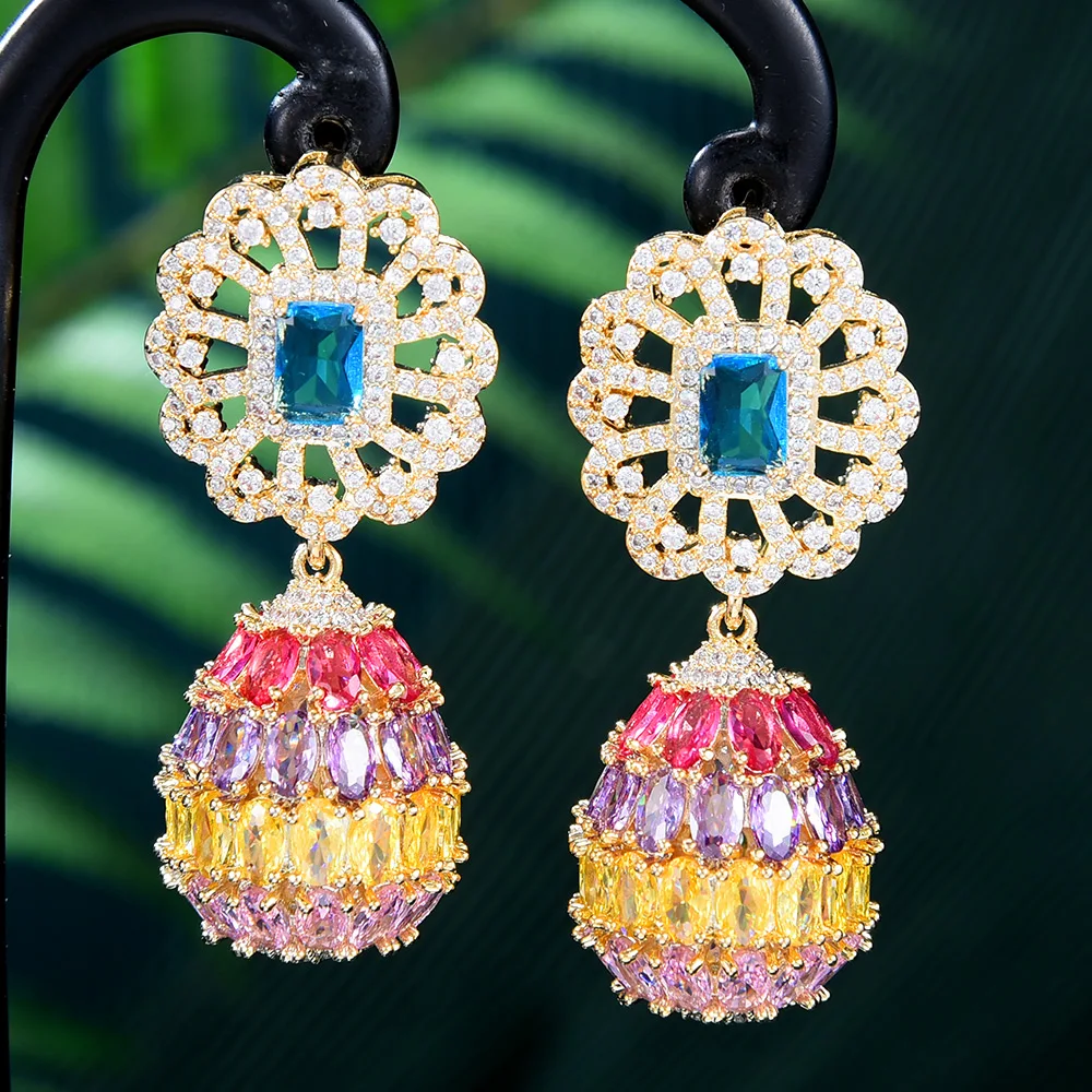 

Missvikki Sweet Romantic Gorgeous Cute Drop Earrings For Women Wedding Party Shiny Full CZ Earrings Fashion Jewelry High Quality