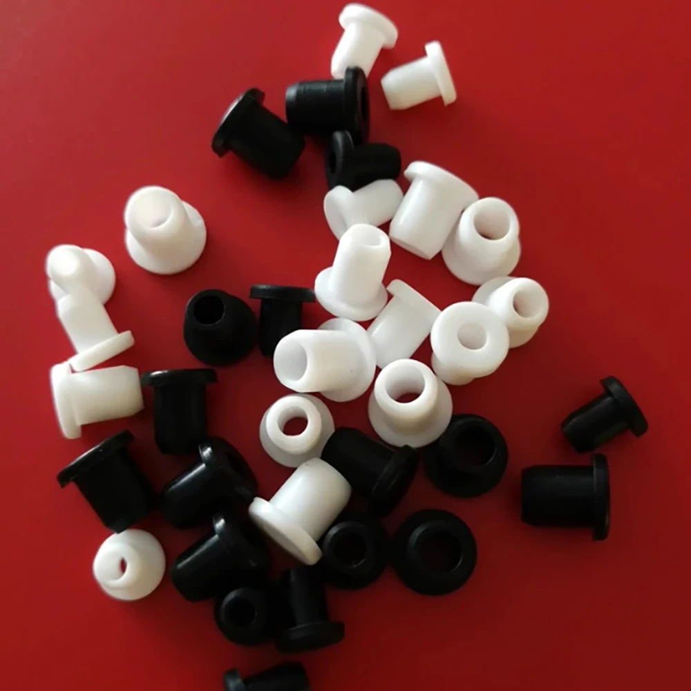 1Pcs Round Hollow Silicone Rubber Caps Grommet Hole Plug Wire Cable Wiring Protect Bushes O-rings Sealed Gasket 5mm-51.3mm
