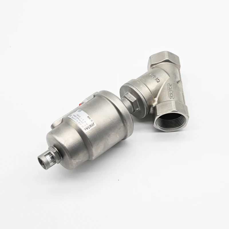 JTAIV-aço inoxidável cabeça pneumática Threaded Angle Seat Valve, tipo original, DN15-DN50, atacado, novo