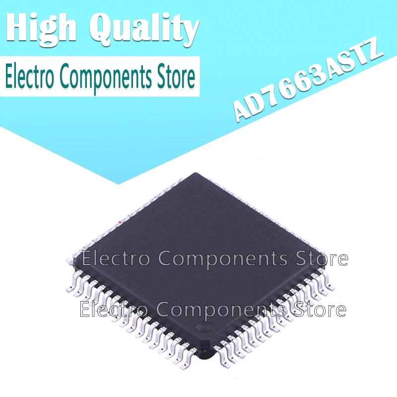 10Pcs/Lot AD7663ASTZ LQPF64 Analog to Cigital Conversion Chip Patch IC ADI Data Acquisition Chip