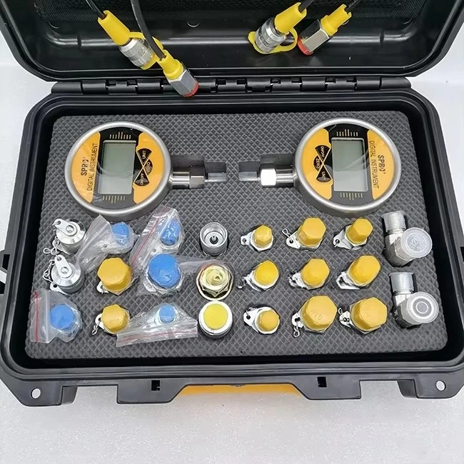 Universal Digital Pressure Gauge Set Measuring Instruments Testing Tool Digital Hydraulic Pressure Gauge Test Kit 0-60 Mpa