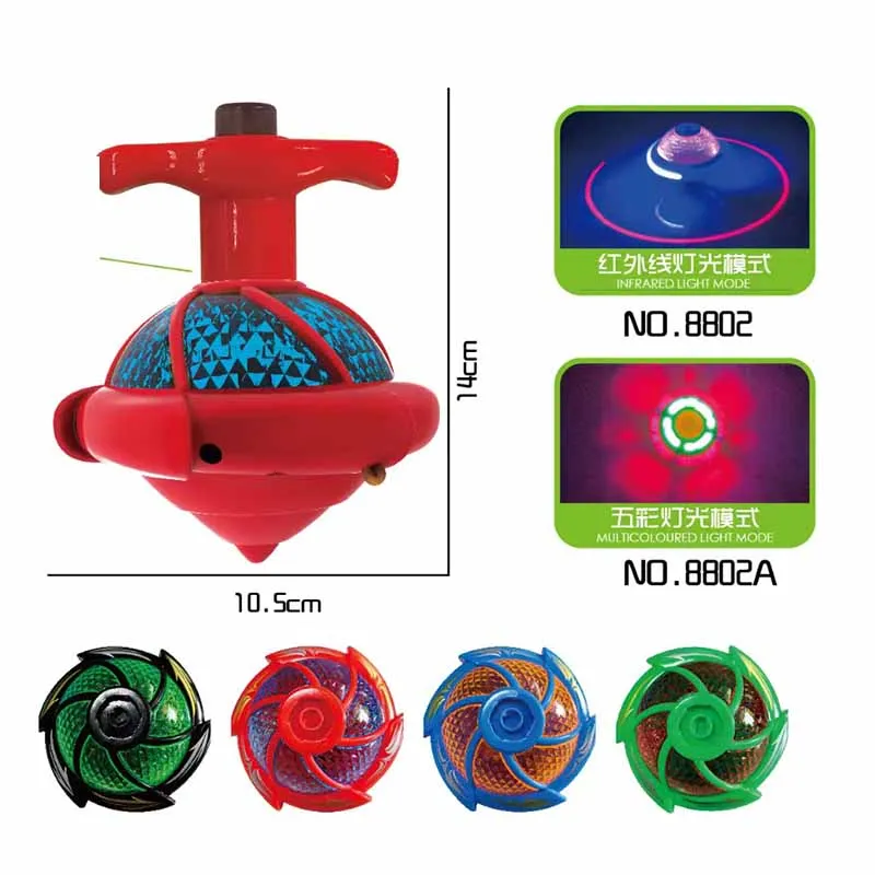 Cartoon Light-emitting Toys Simulation Watermelon Apple Strawberry Gyro With Music Spinning Gyro Flash Toys Nostalgia Toys