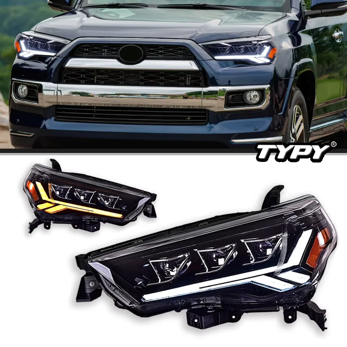 

TYPY Car Lights For Toyota 4Runner Headlight 2014-2021 LED Projetor head Lamp Daytime Running Light Automotive Accessories