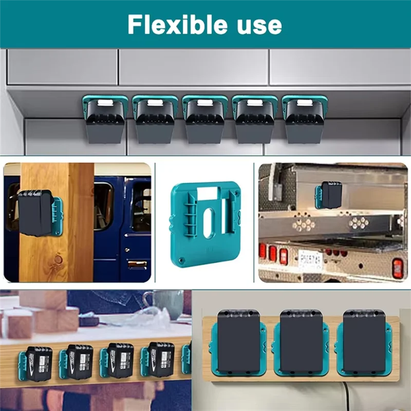 

AA21-Battery Holder 10Pcs Formakita Battery Tools Machine Holder Wall Mount Bracket Battery Storage Rack