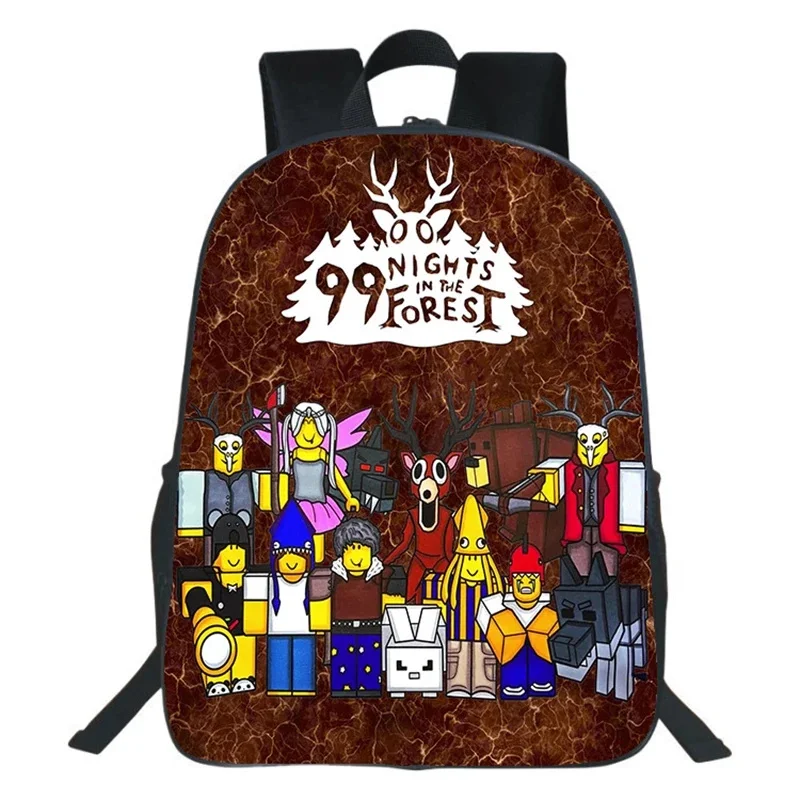 99 Nights In The Forest ゲームバックパック 40cm 学生スクールバッグ かわいいストラップリュックサック 子供ティーン向け コスプレ ハロウィンパーティーギフト