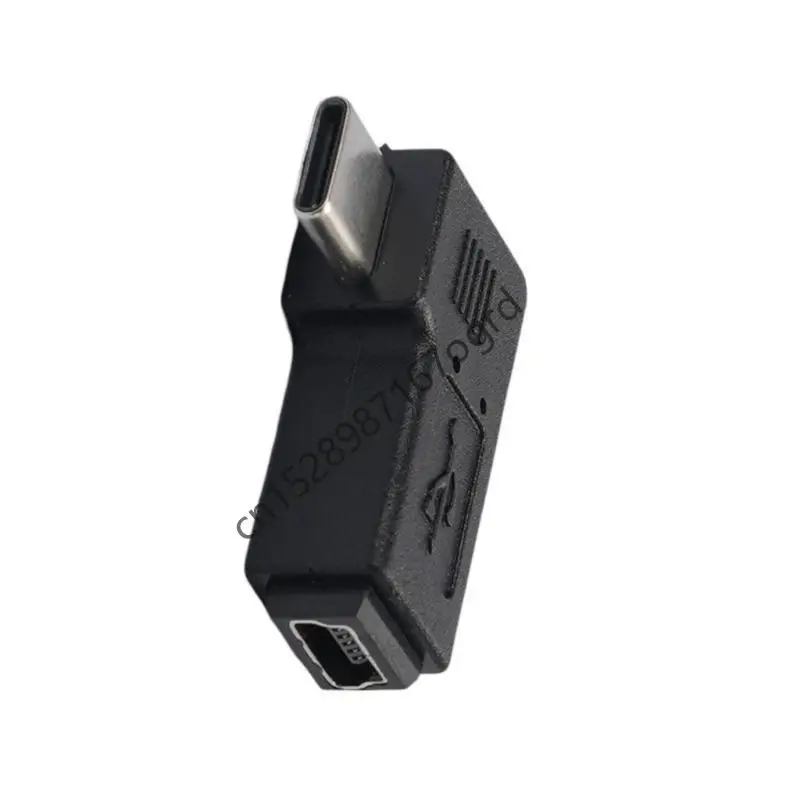 MINI USB เป็น USB C Converter 90 องศา Type-C Male ถึง Mini USB Adapter หญิง 634a