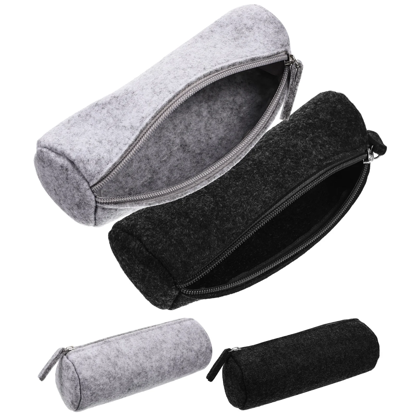 4Pcs Student Bleistift Tasche Filz Multi-Funktion Schreibwaren Fall Zipper Tragbare Bleistift Beutel Multi-Funktion Schreibwaren Fall