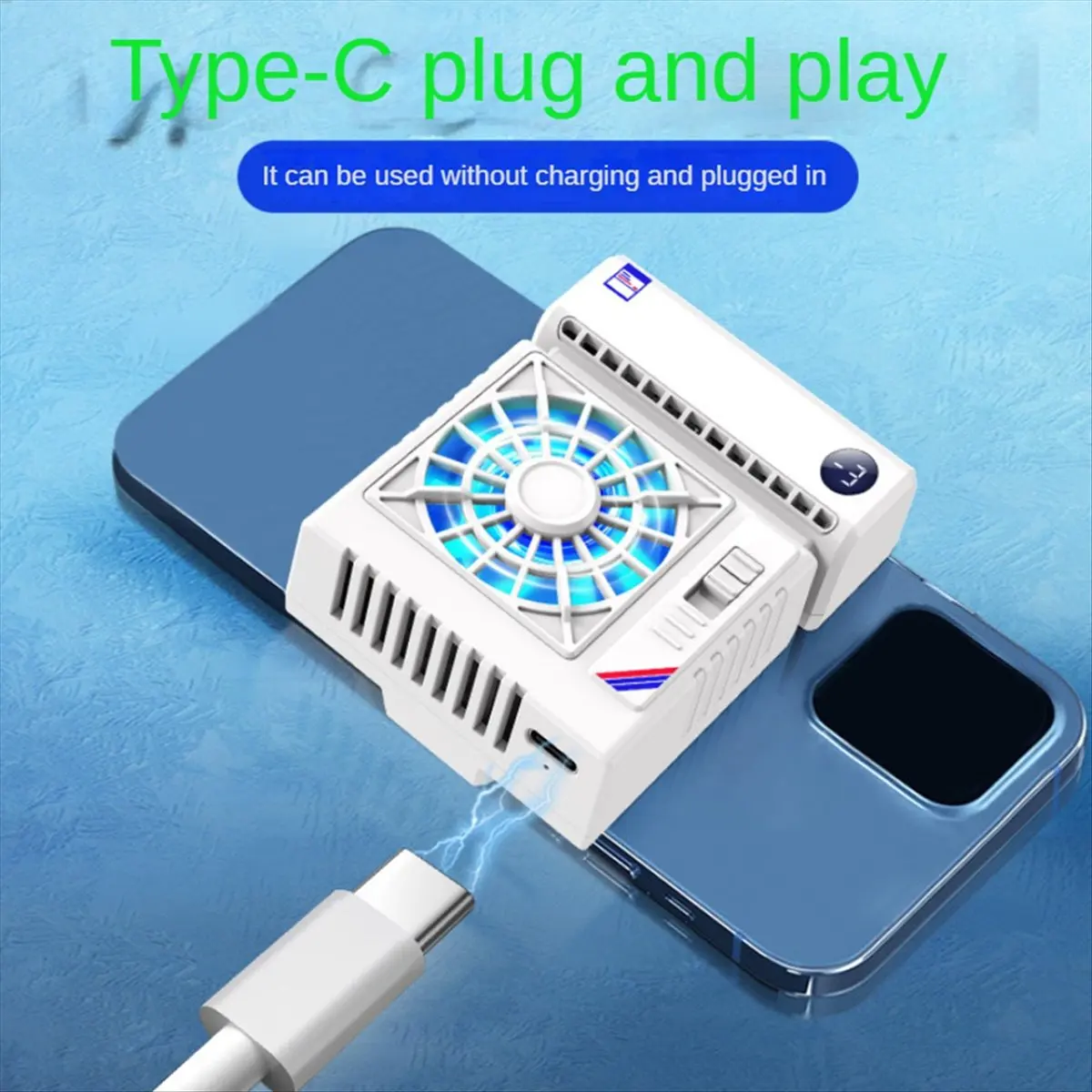

*ONE DAY S5 Digital Display RGB Light Mobile Phone Cooler Cooling Fan Radiator for PUBG CellPhone Cooler System Cool Heat Sink