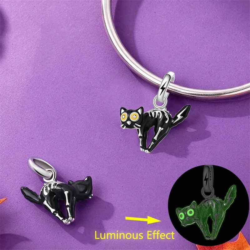 New 925 Sterling Silver Interesting Animal Pumpkin Cat Dog Sheep Charms Beads For Women Fit Original Bracelet DIY Jewelry Gifts