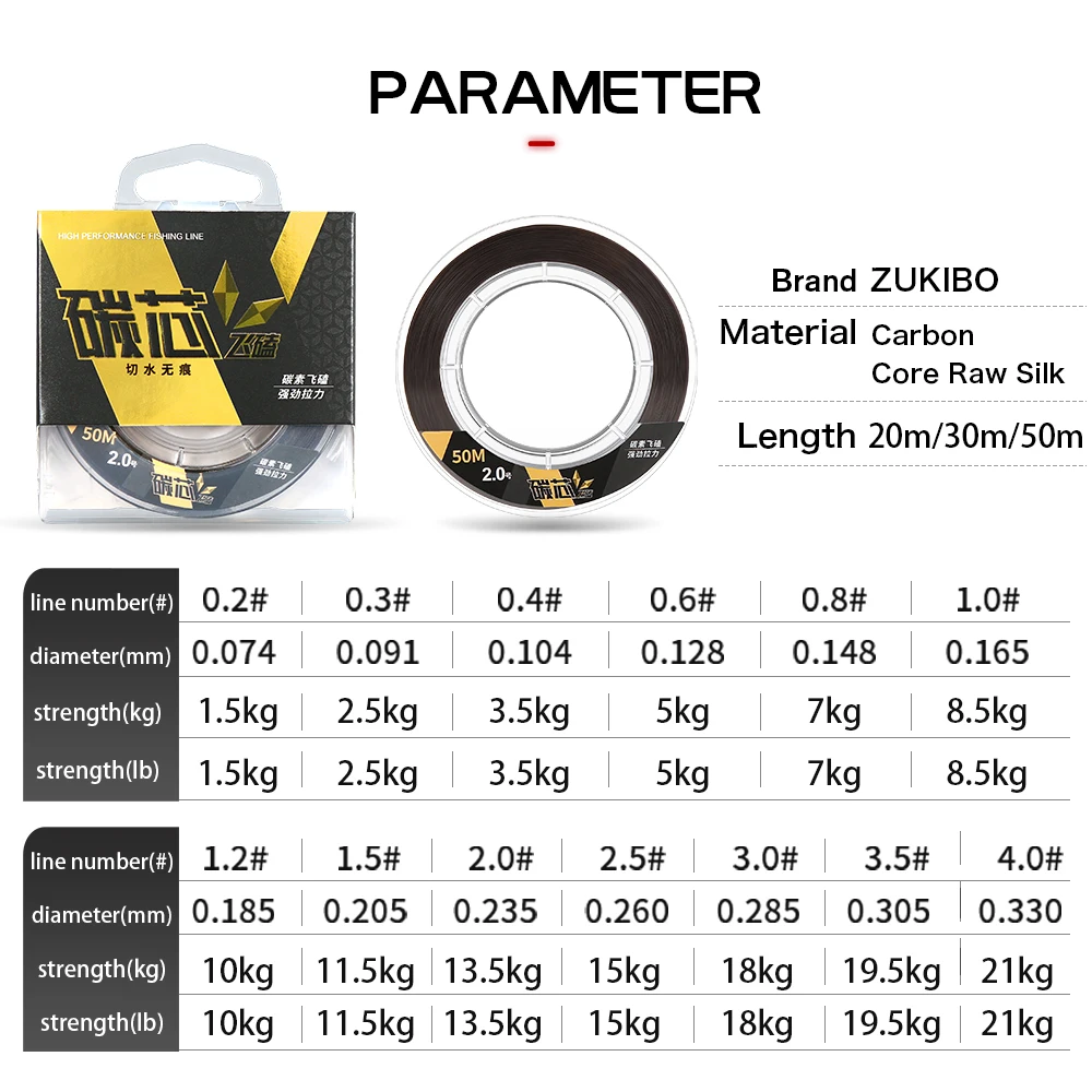 ZUKIBO Brown Laser Nano Braided Fishing Line Multifilament PE Fishing Wire Smooth Thin Super Strong Fishing Line Wear Resistant