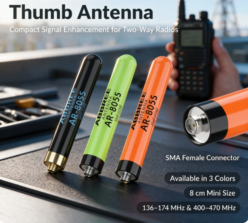 ABBREE AR-805 PLUS AR-805S Walkie Talkie Antenna SMA-Female High Gain Dual Band For UV-5R AR-152 PRO UV-21 PRO Ham Radio