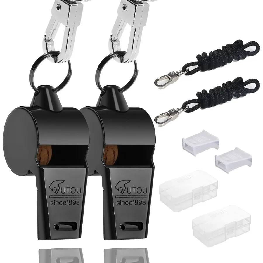 

Свисток из нержавеющей стали, спортивный свисток для тренеров со шнурком, громкий четкий звуковой свисток, идеально подходящий для тренеров, судей и официальных