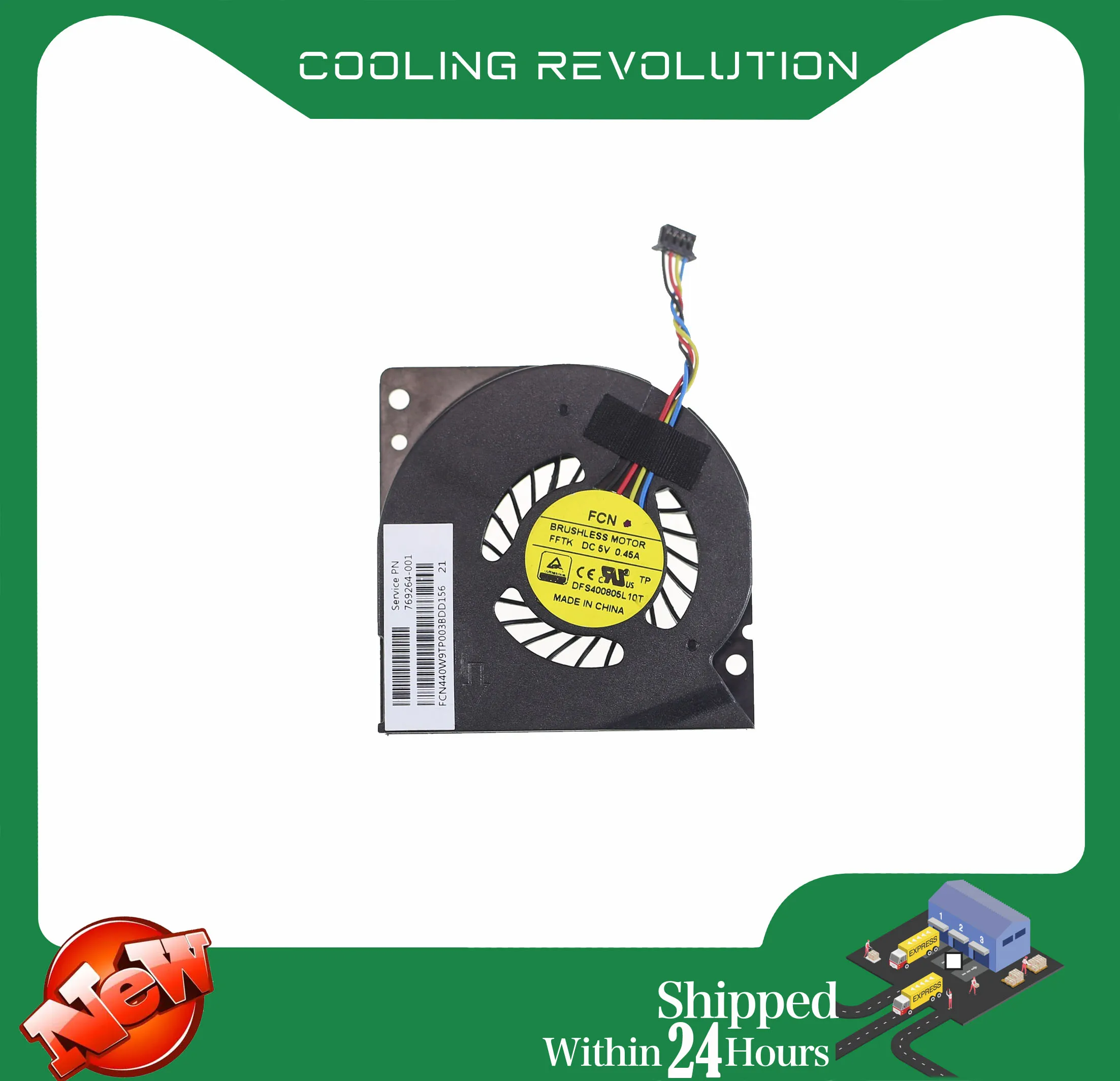 

Laptop Cooling Fan DFS400805L10T FFTK BSB05505HP DC 5V 4-Pin CT02 DT23 A01 769264-001