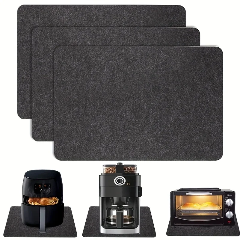 

Heat Resistant Fireproof Air Fryer Protective Mat 44×30cm, Non-Slip Kitchen Appliance Silicone Insulation Pad