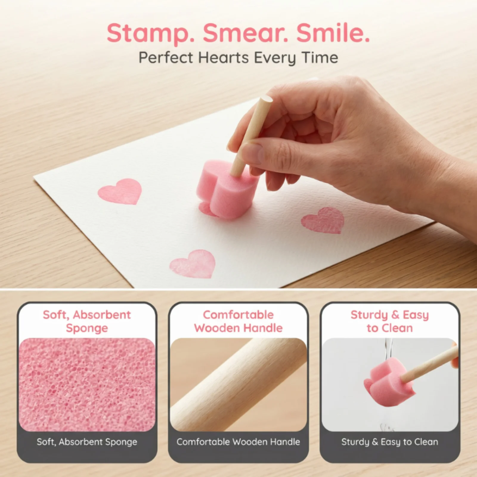 5/10pcs Heart Shape Sponge Lov - Art Craft Love recension och pris