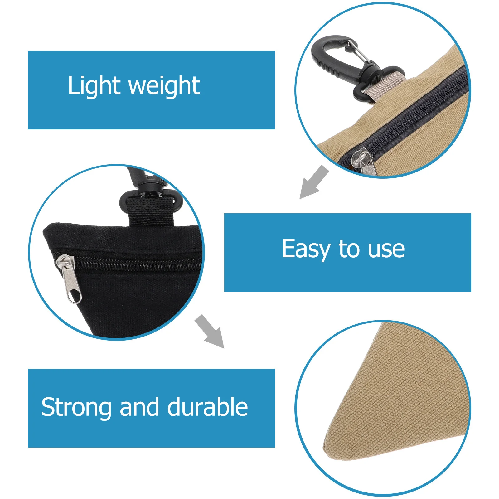 

2Pcs Tactical Waist Bag Camping Hanging Pocket Mini Folding Organizer Picnic Small Item Holder Triangle Outdoor Storage Bag