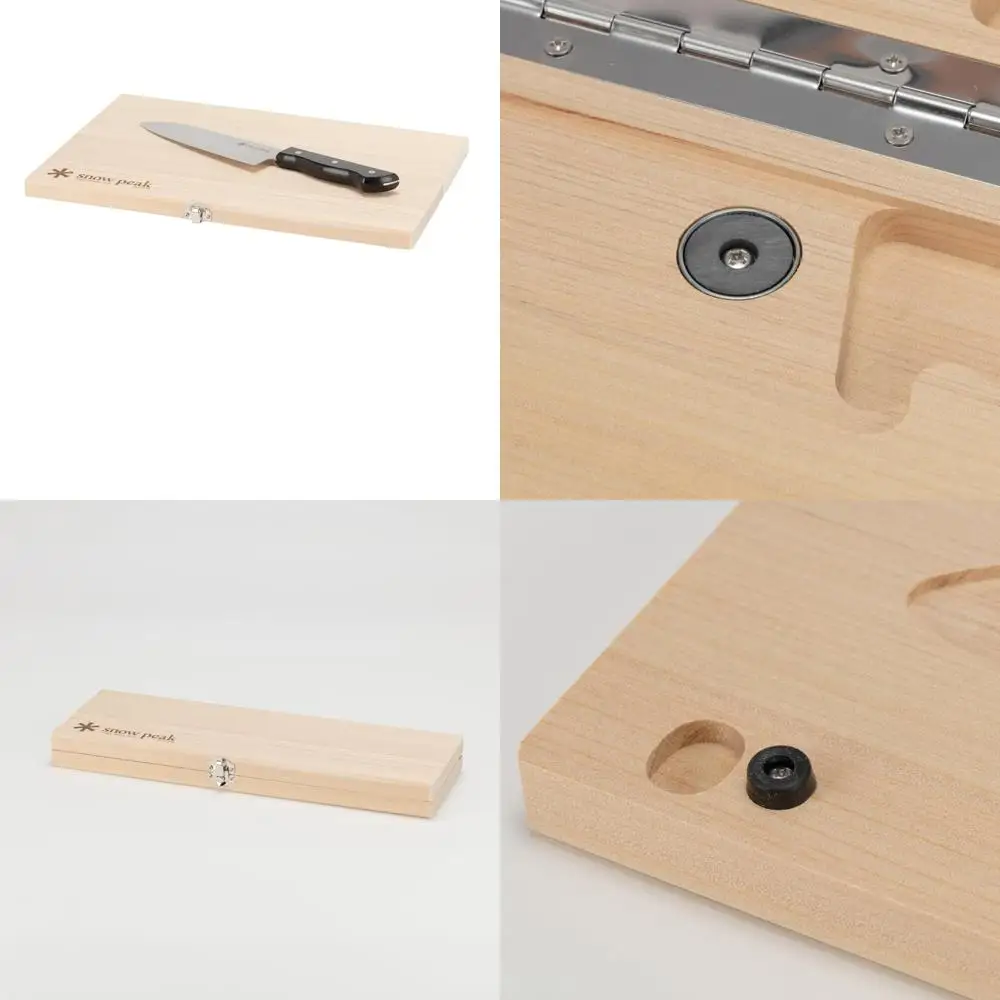 

Складная разделочная доска из березы с ножом из нержавеющей стали, идеально подходит для кемпинга и пикников, большой размер, натуральный и прочный