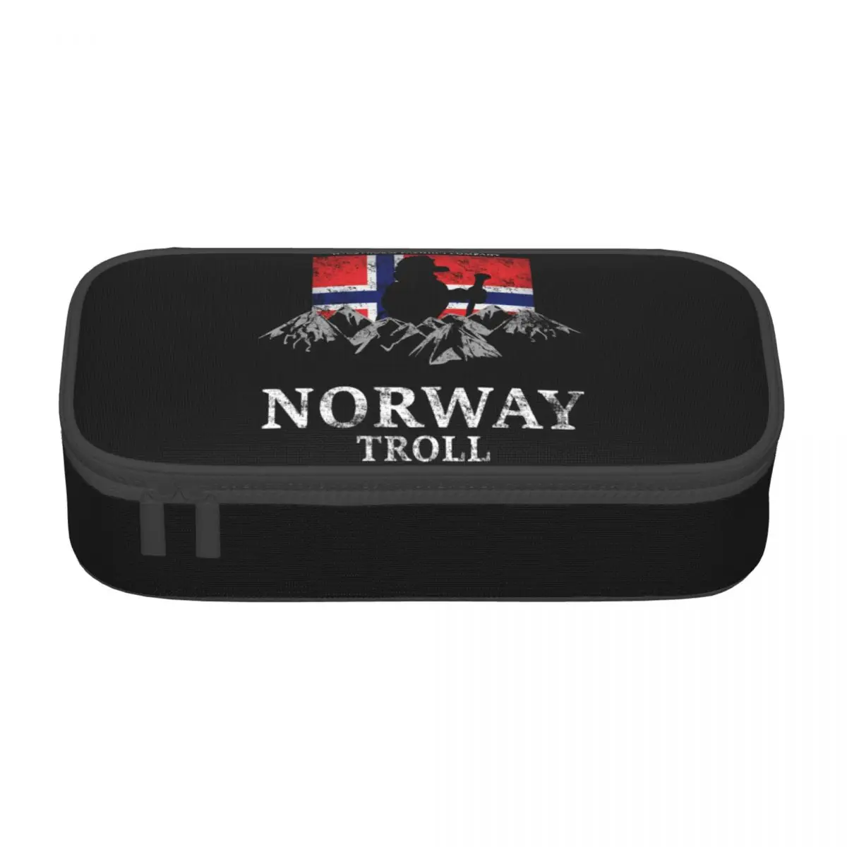 Custom Cute Norway Flag Pencil Cases for Girl Boy Large Capacity Fjord Mountain Pencil Bag Stationery