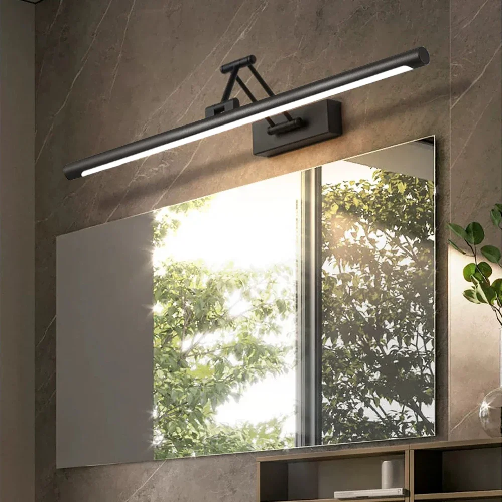 Mirror Front Light LED Lights Bathroom Cabinet Dress Table Mirror Light Foldable Telescopic Mirror Cabinet Dedicated Wall Sconce