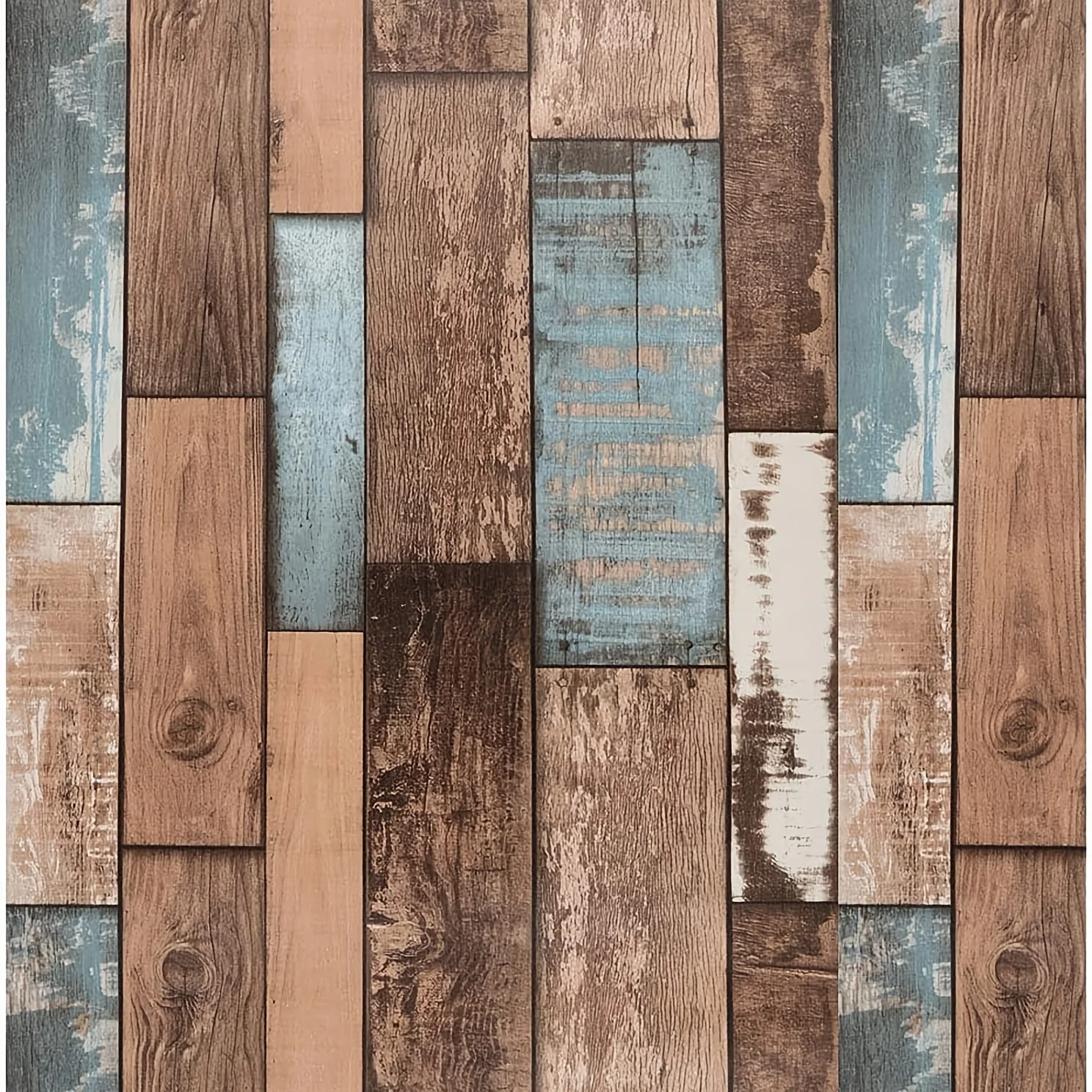 45cm Wallpaper Background Wall Big Roll Aged Wood Grain PVC Self-adhesive Furniture Home Decoration Waterproof DIY Stickers