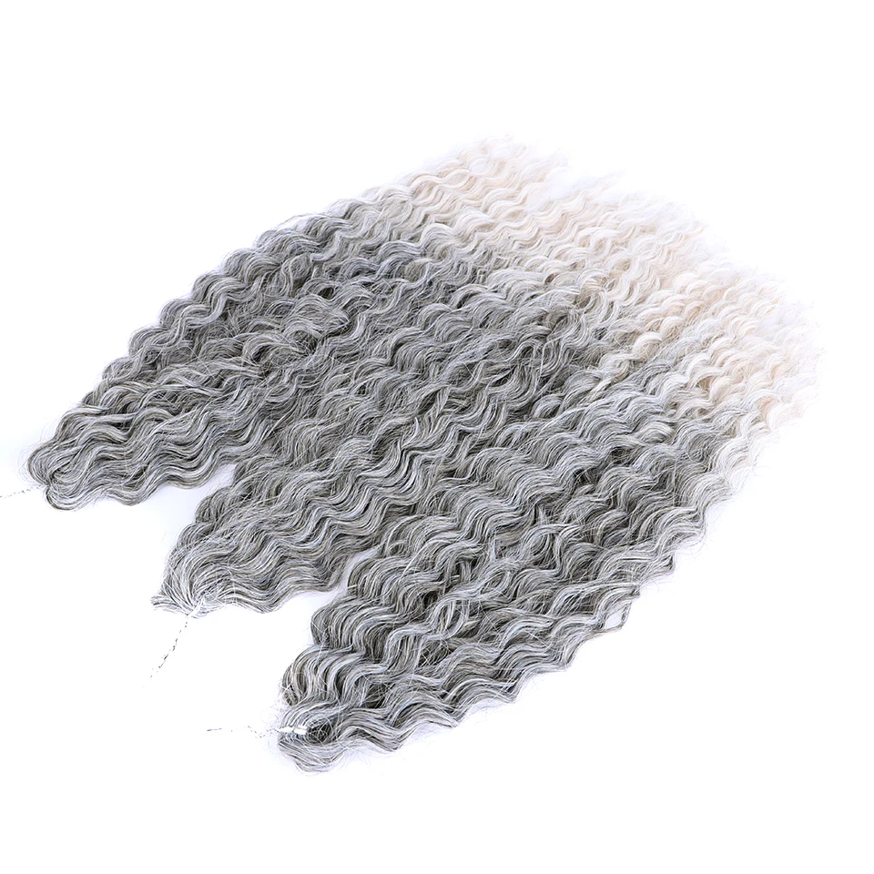Ariel Hair Synthetisch Twist Gehaakt Krullend Haar 24 Inch Watergolf Vlechthaar Ombre Blond Bruin Diepe Golf Vlechthaarverlenging