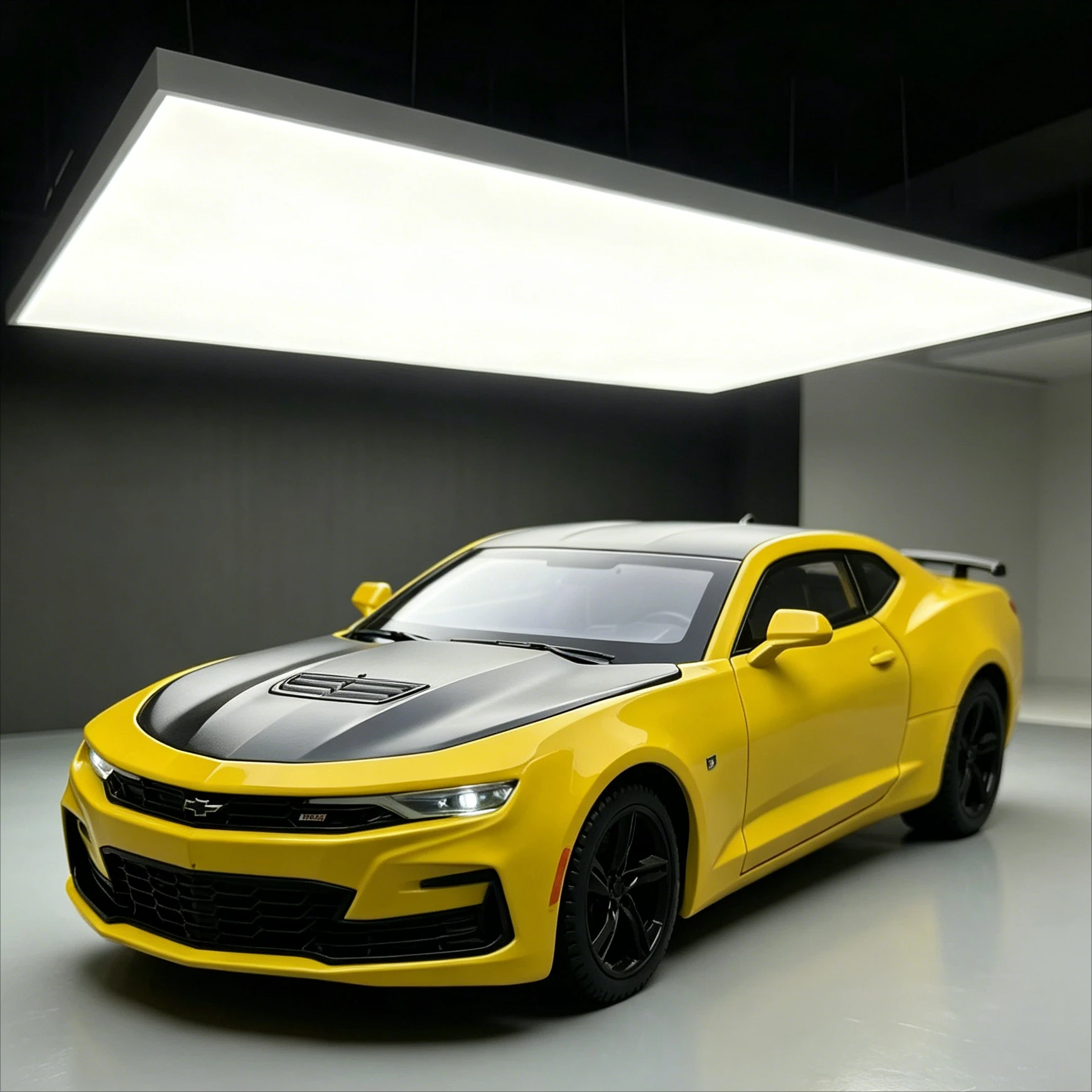 1:24 Chevrolet Camaro Bumblebee Alloy Diecast Car, Realistic Model with Pull Back, Light & Sound,  Birthday Gift for Boyfriend