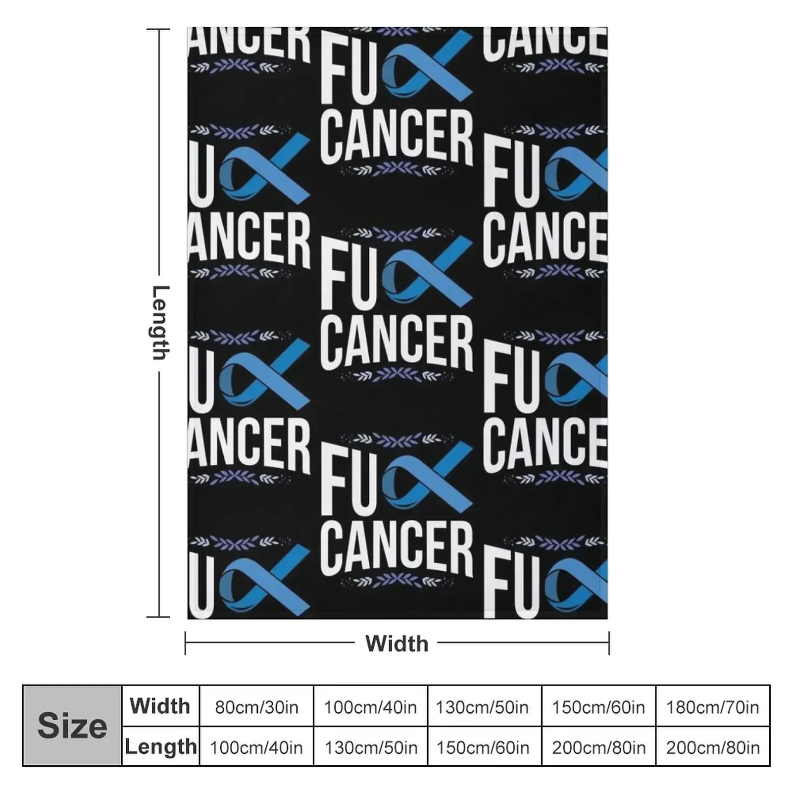 Colon Cancer Awareness Support Suvivor Dark Blue Throw Blanket sofa bed Blankets For Baby Camping Thermal Summer anime Blankets