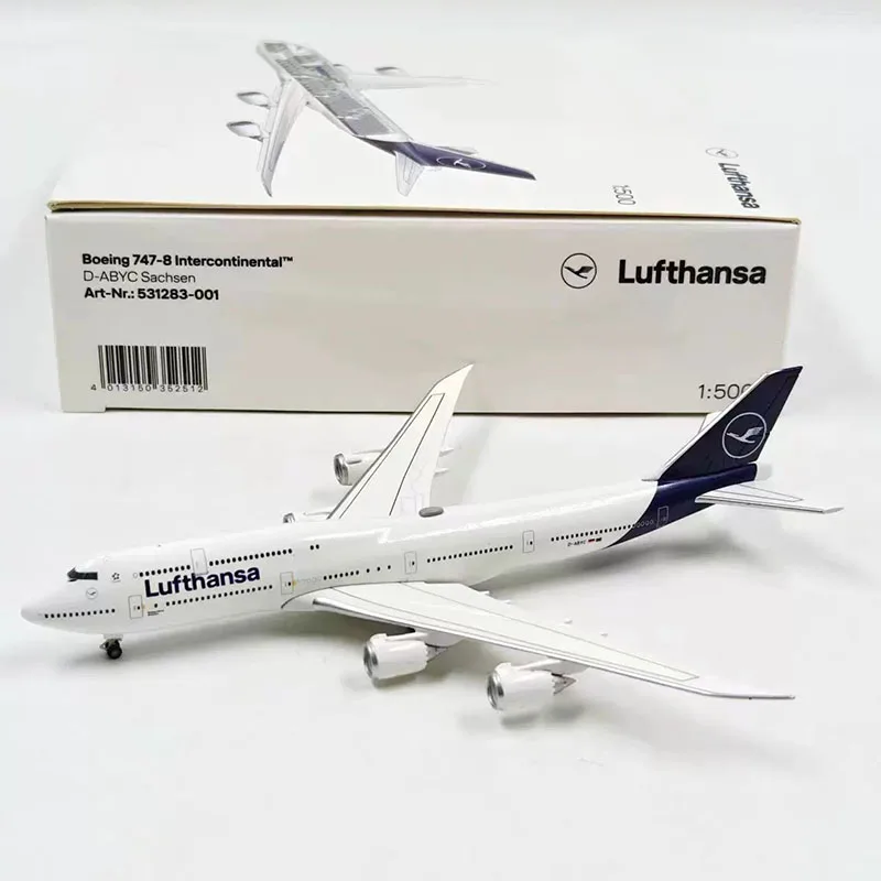 

Модель самолета Boeing 747-8 из литого под давлением сплава, масштаб 1:500, 531283-001, для коллекций и демонстрации.