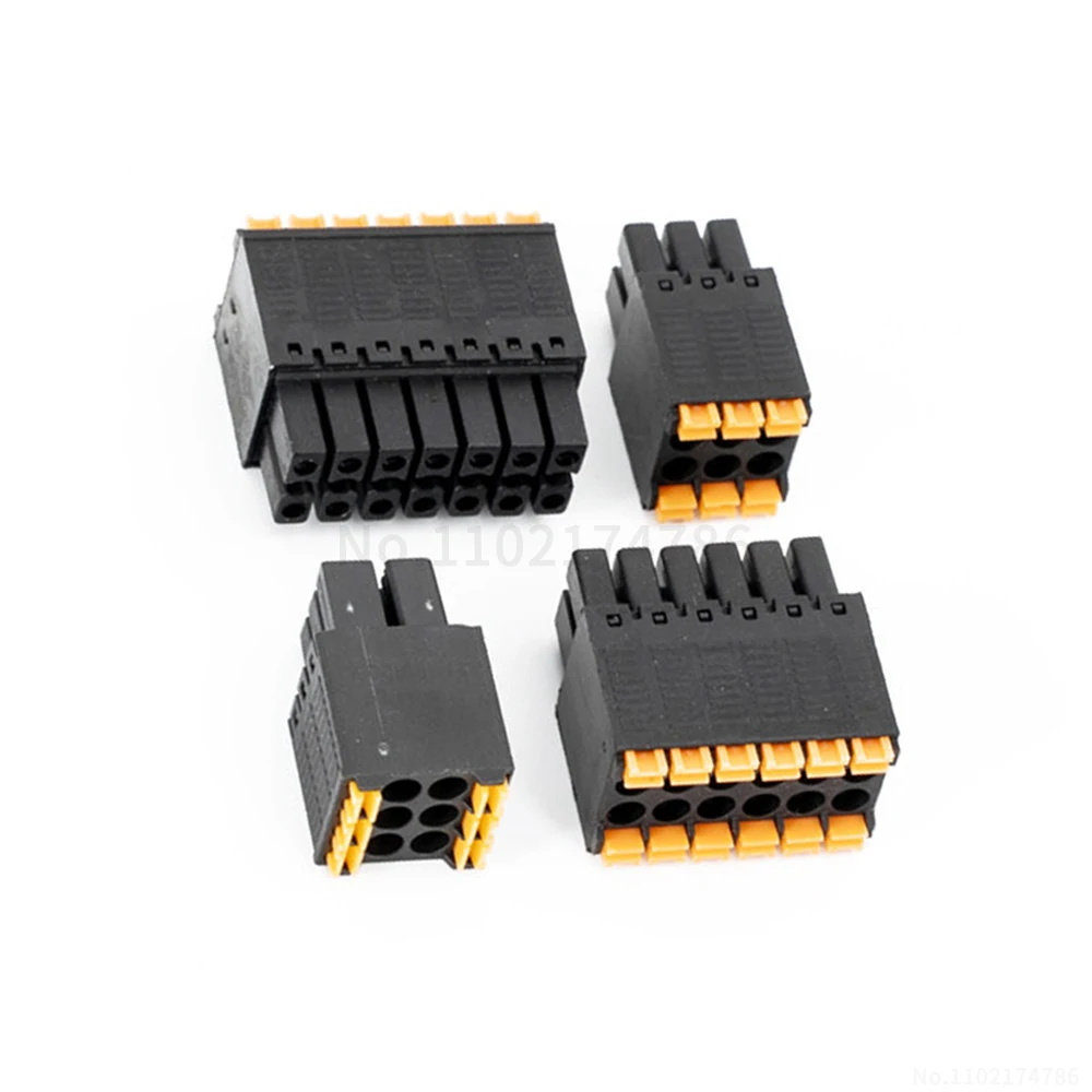 (1 pcs) KF 2EDGKS - 3.5mm compact double-row plug-in spring-loaded quick-connect terminal block plug and socket 15EDGKNH 3.5