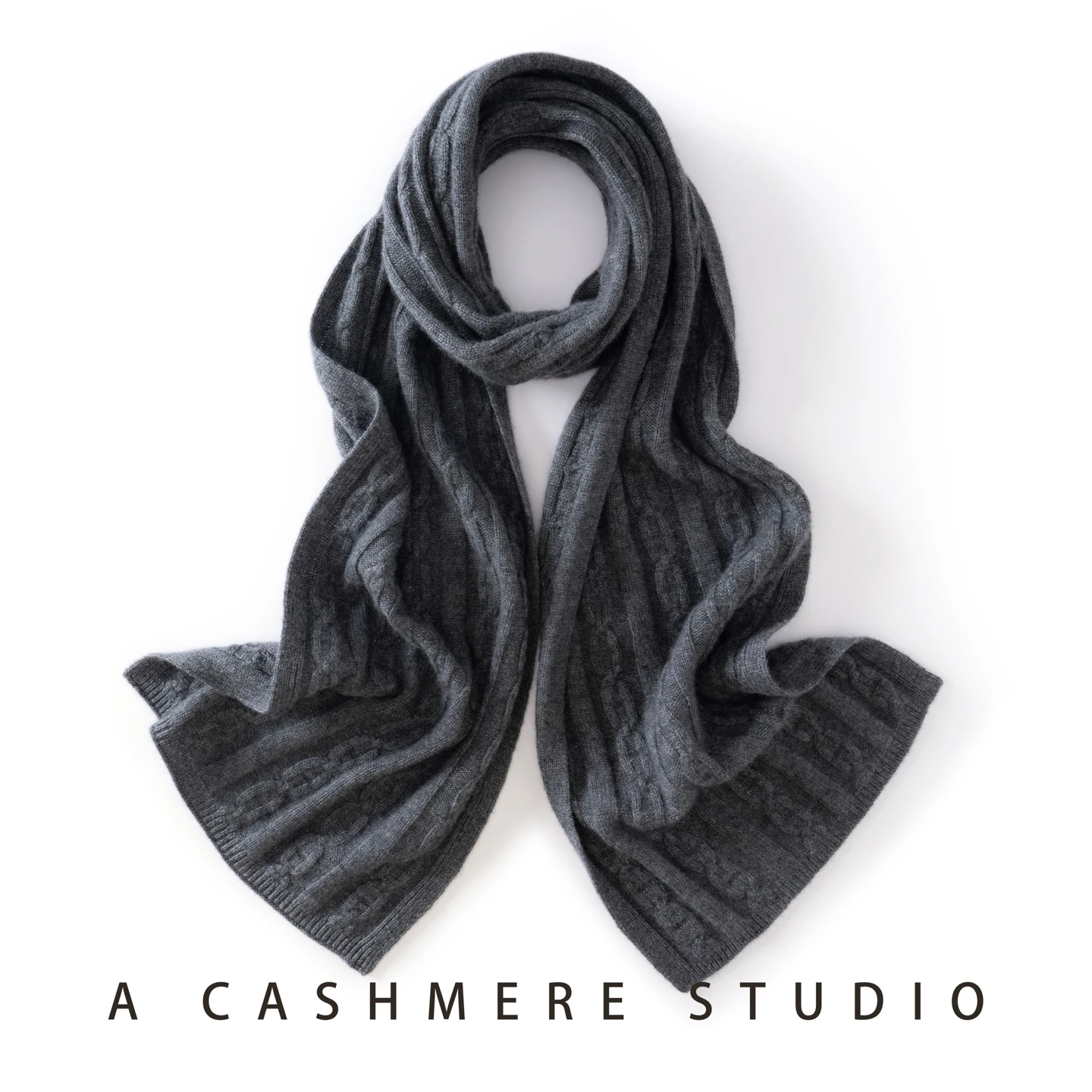 MERRILAMB Syal Wanita Kasmir 100% Berkualitas Musim Gugur Musim Dingin Syal Rajut Solid Hangat untuk Luar Ruangan Syal Kasual Tebal