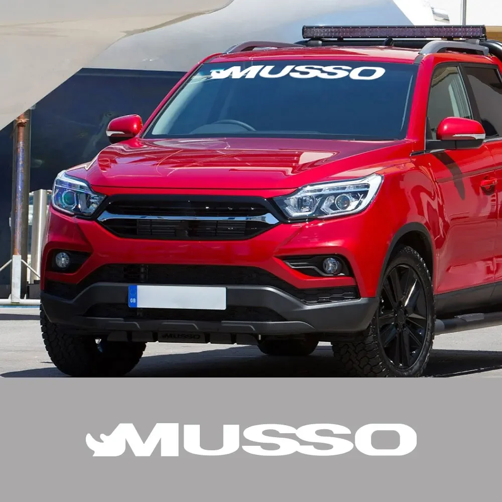 

Наклейки для пикапа Ssangyong Musso, декоративные наклейки для переднего лобового стекла автомобиля, виниловая графика для грузовика, индивидуальные чехлы с буквами, автомобильные аксессуары