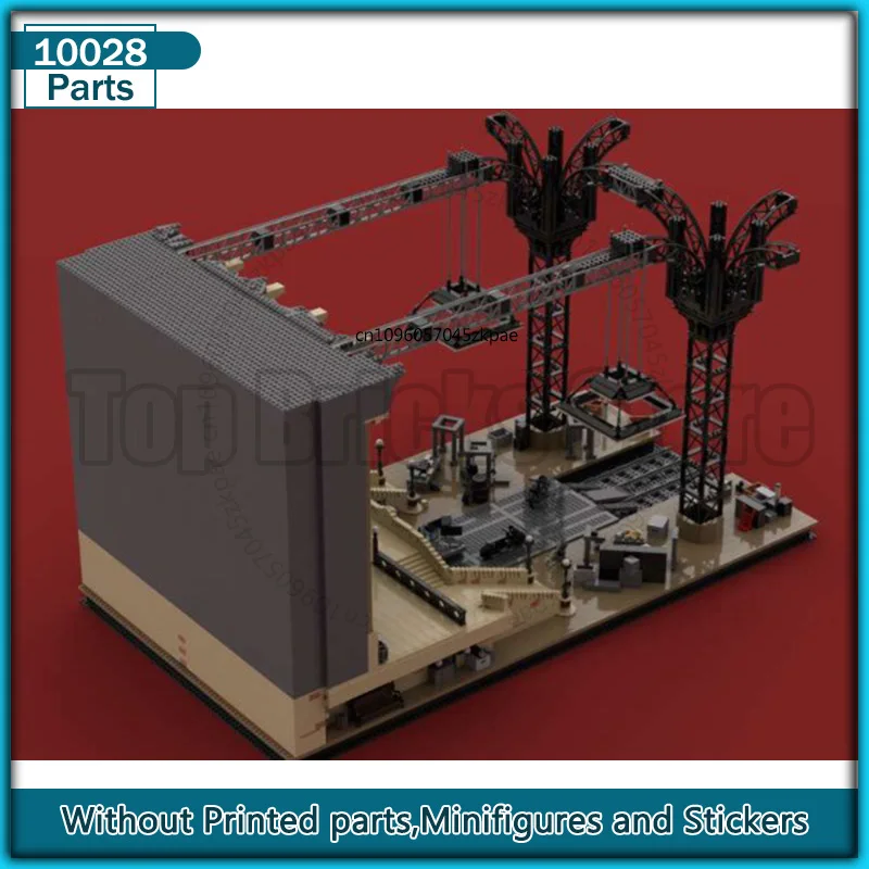 Ucs filme moc bloco de construção o batcave conjunto modelo tijolos montagem diy vista rua arquitetura coleção brinquedo exibição presente natal