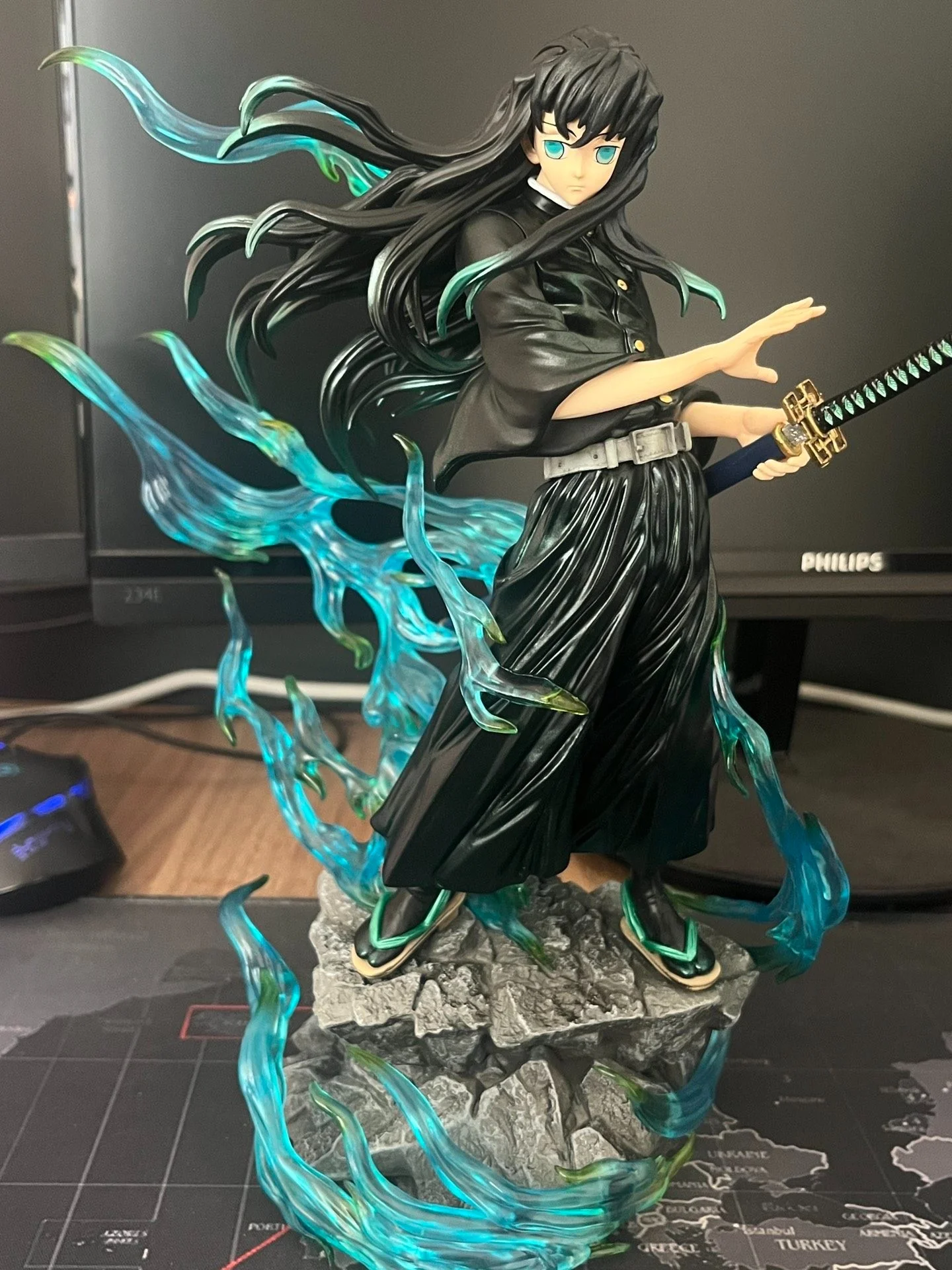 Muichiro Tokito Figura - Demon Slayer Infinity Castle Tokito Muichiro Estátua de Batalha Final, Anime Kimetsu no Yaiba Fãs Brinquedo Presente