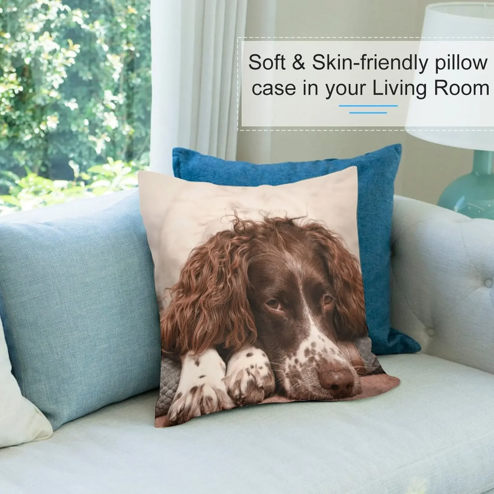 Inglês springer spaniel lance travesseiro fronha fronha de natal fronhas decorativas