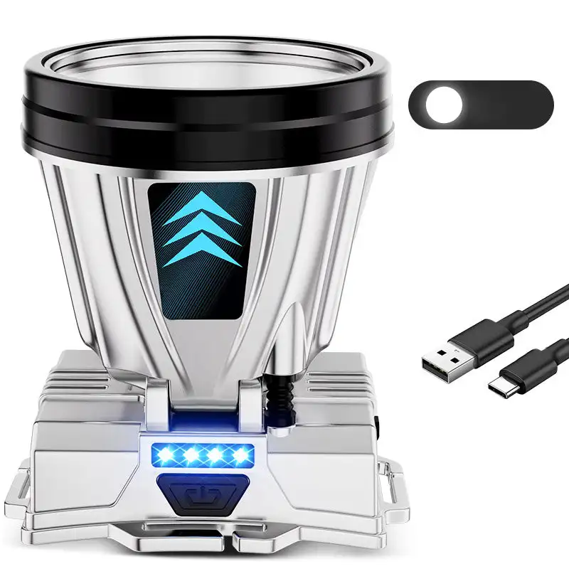 Hoch leistungs scheinwerfer Super helle wiederauf ladbare Outdoor-Angeln Camping Wandern LED Taschenlampen wasserdichte Kopf bedeckung Scheinwerfer