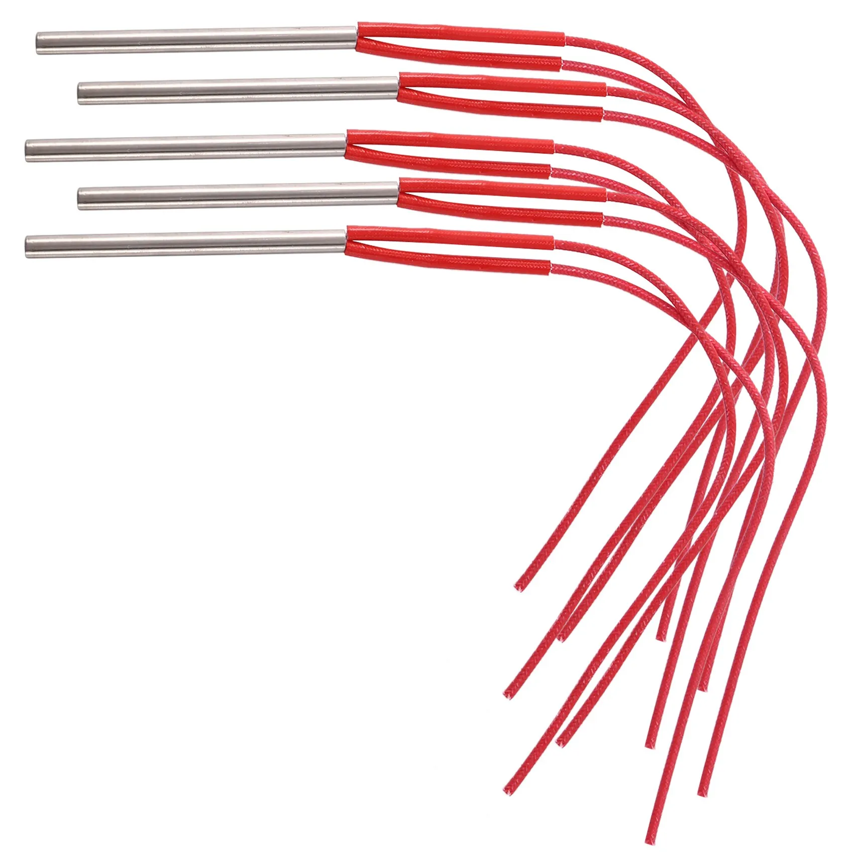 5 шт., электрические картриджные нагревательные элементы, 220 В, 6 мм, диаметр трубки, трубчатые нагревательные элементы из нержавеющей стали, мощность 120 Вт-LITE