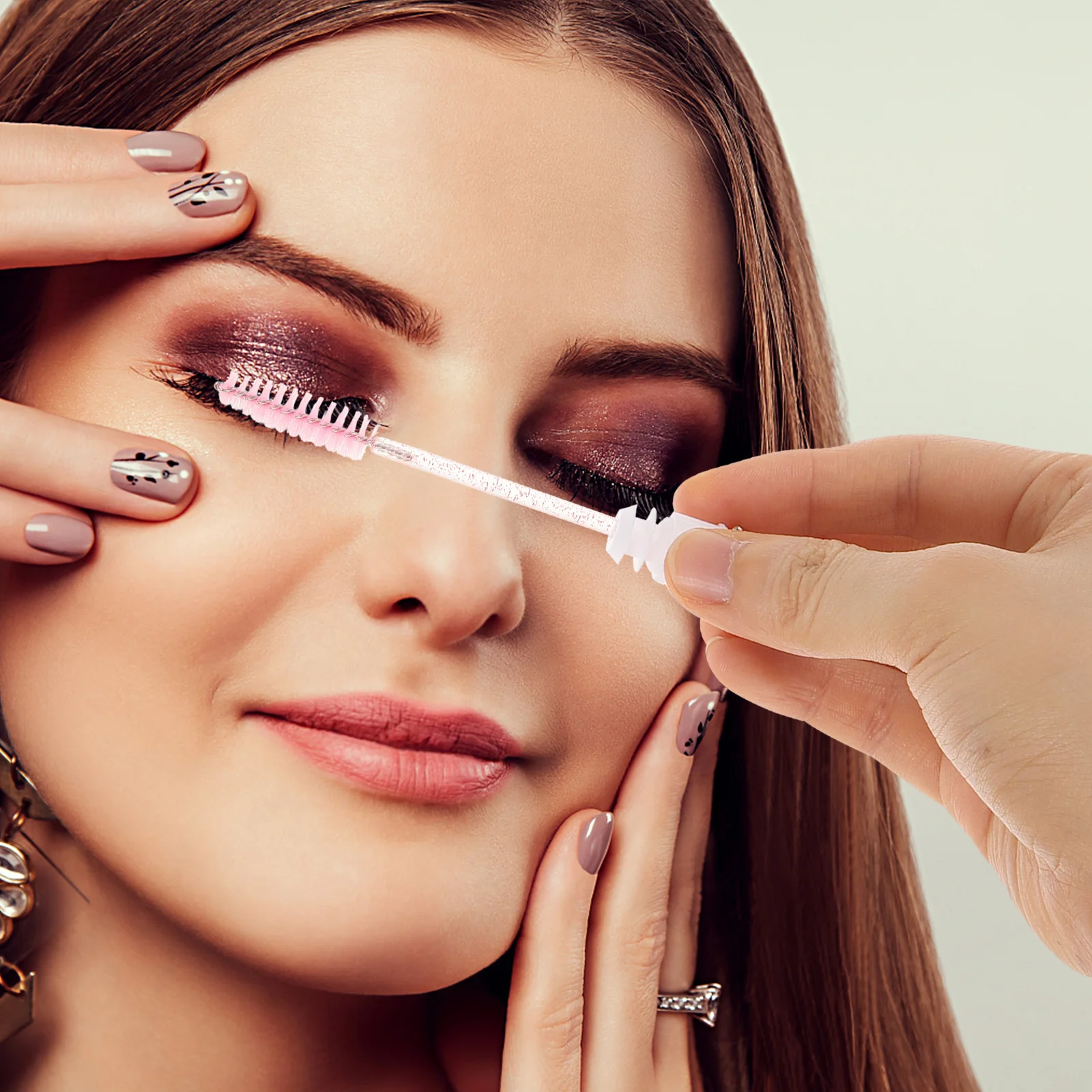 Brosse à cils, applicateur de baguette de Mascara, outil de maquillage pour les yeux, couverture à poils doux, entretien propre, voyage, brosse à cils quotidienne