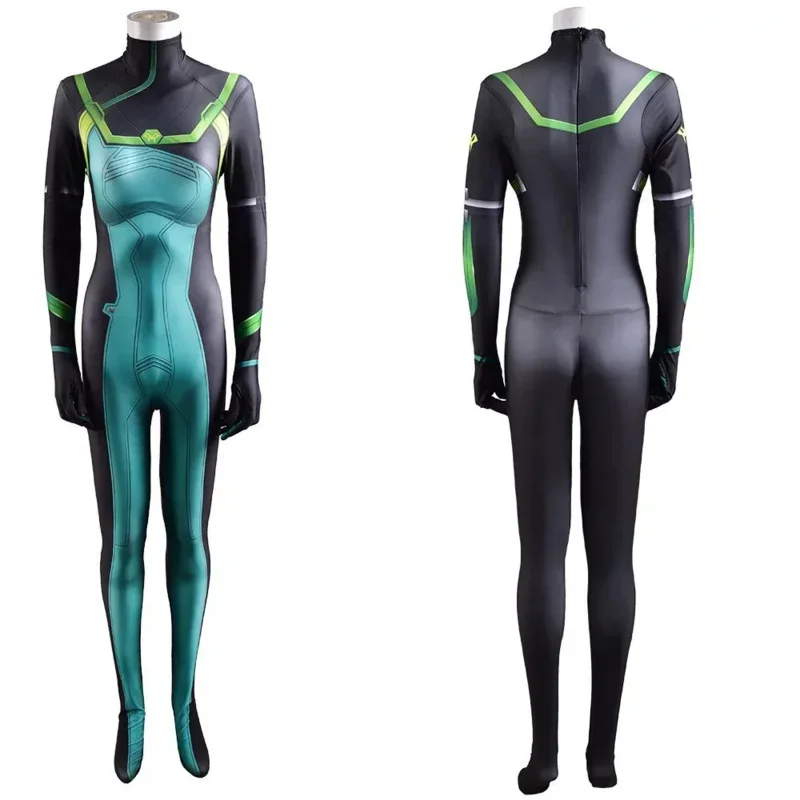 SN60 Gioco Viper Cosplay Zentai Tuta Tuta Valorant Costume da personaggio Costume di Halloween per donne Bambini1 e 2