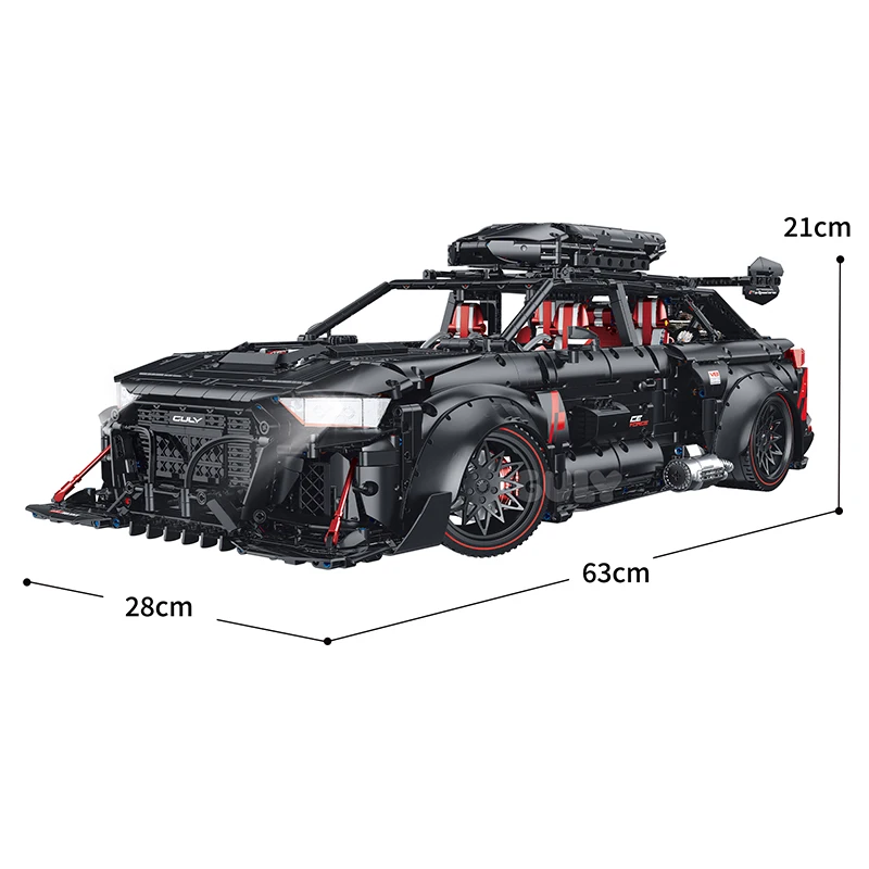 

Конструктор 1:8 GULY10645 City MOC Technology RS6 Supercar: Креативная модель гоночного автомобиля для самостоятельной сборки, игрушка из кирпичиков для взрослых