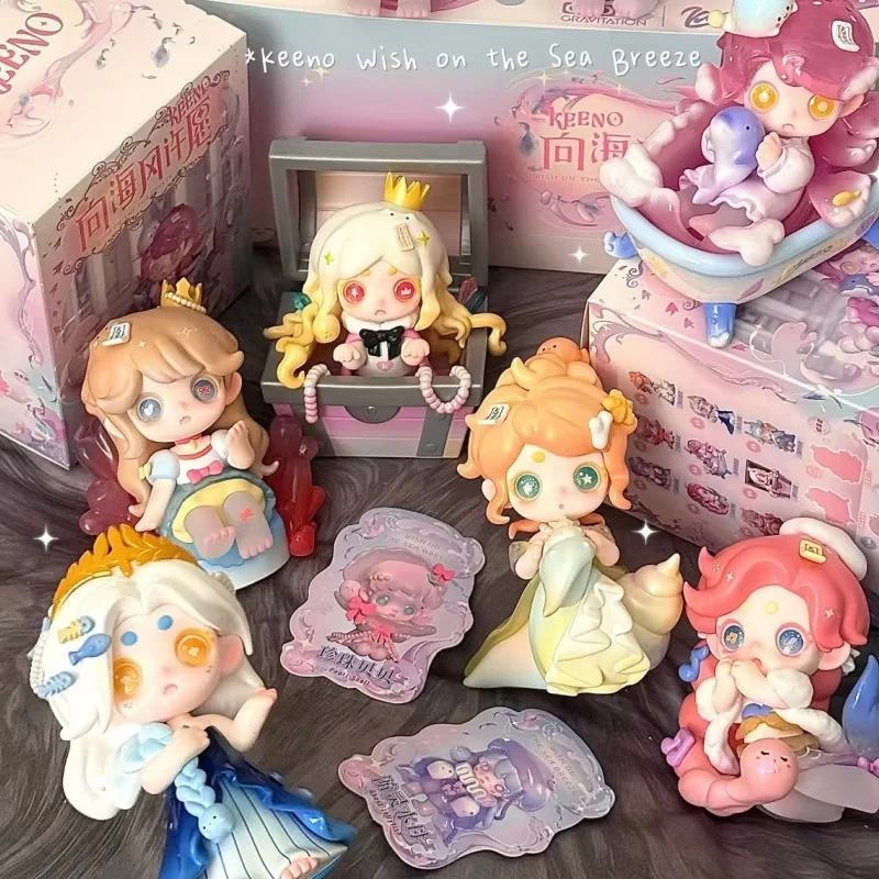 Ouo Grsvitation X Keeno Wish On The Sea Breeze Series 3.a caja ciega, juguete de moda, decoración de escritorio, regalos de Navidad para niña bonita