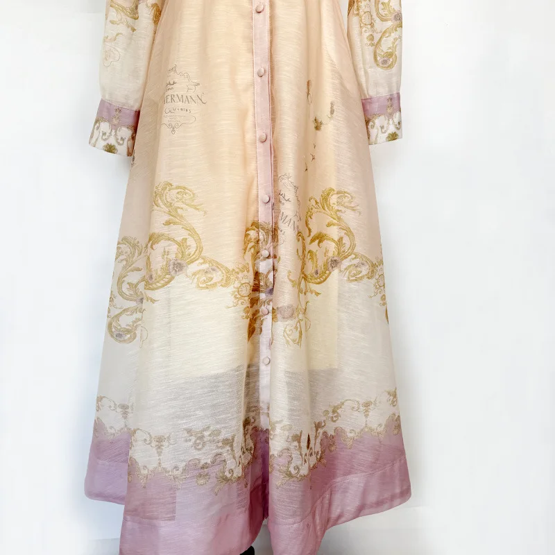 Retro Ele lungo stampato Dr Button Detail Street Sle Gonna longuette con motivo floreale Collezione primaverile Faion da donna