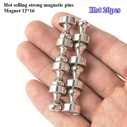 Sliver 1-20 PCS Neodymium Magnet Thumbtack Suction Cup Super Strong Magnet Magnets for Fridge Hardware Home Improvement