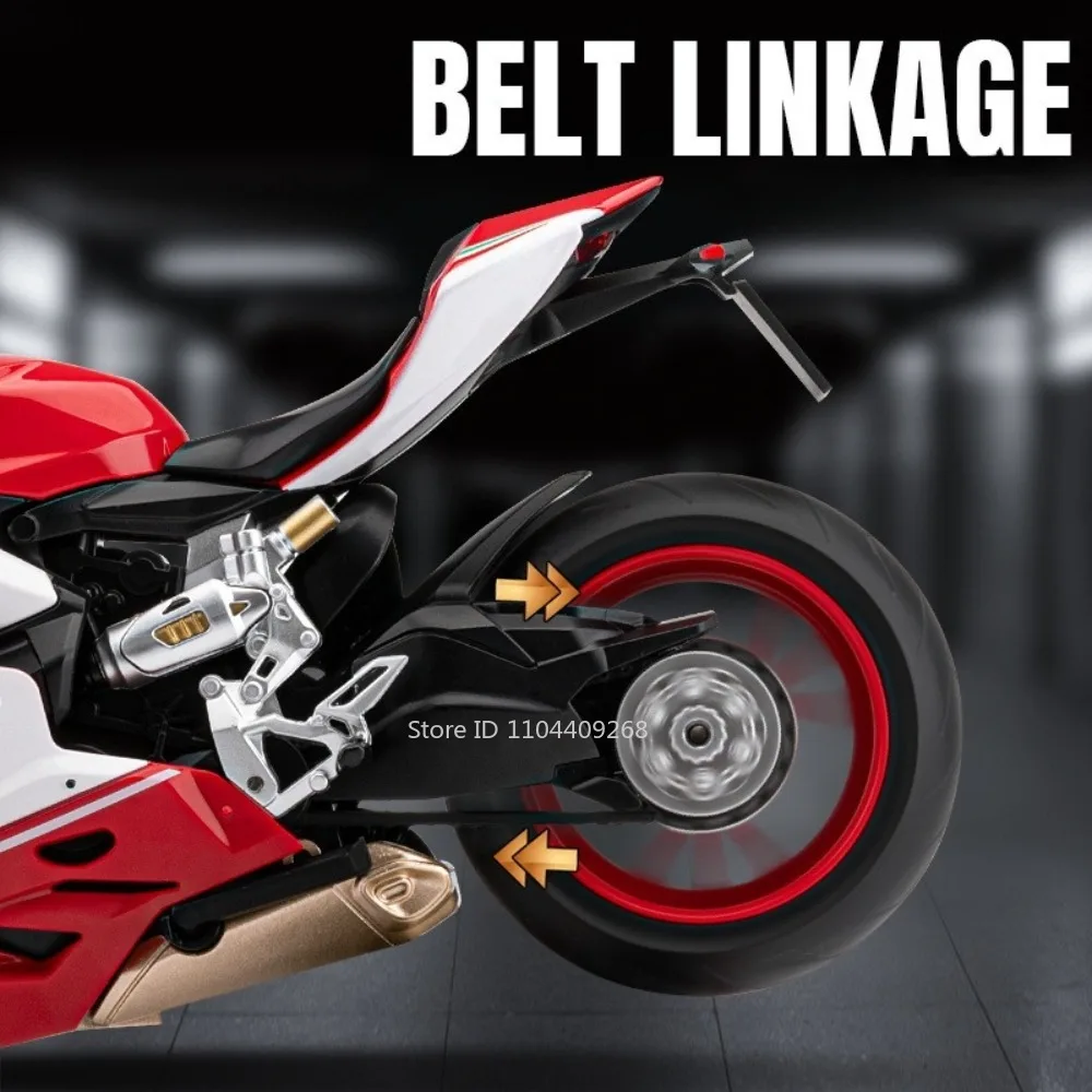 Duży 1:9 1199 RR1000 Model motocykla samochodzik do zabawy amortyzacja koła kierownica metalowe modele silników odlewanych ciśnieniowo Hobby ozdoby prezenty